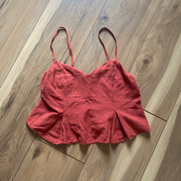 Sim&Sam Tops - Sim & Sam Red Crop Top